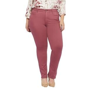 NWOT NYDJ Jean Pant 14 Marilyn-Straight Lift-Tuck-Technology Stretchy Dusty-Pink